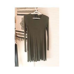 Military green fall dress